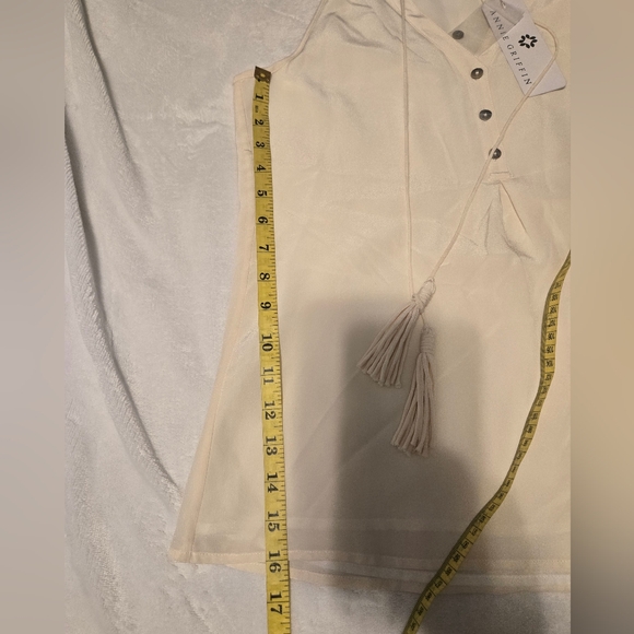 NWT Annie Griffin Women's Blouse Color Matti Tank-White Size XS - Picture 6 of 8